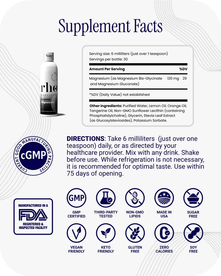 Liposomal Magnesium Relaxation & Muscle Recovery - RHO