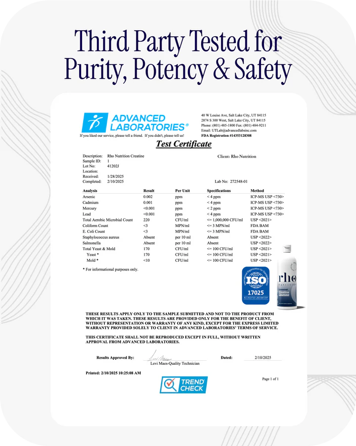 Liposomal Creatine Monohydrate - RHO - Athletic & Cognitive Performance