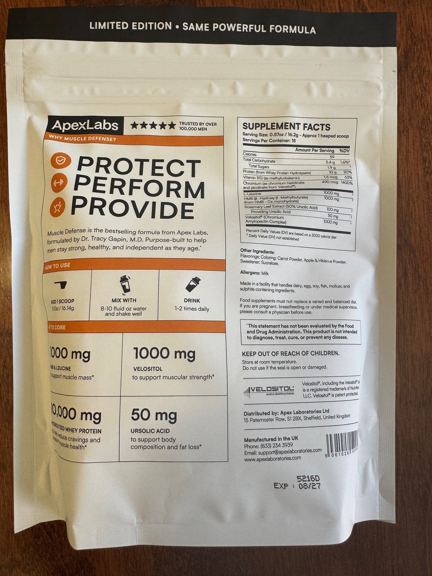 Muscle Defense Limited Edition - Peach Iced Tea Flavor - ApexLabs
