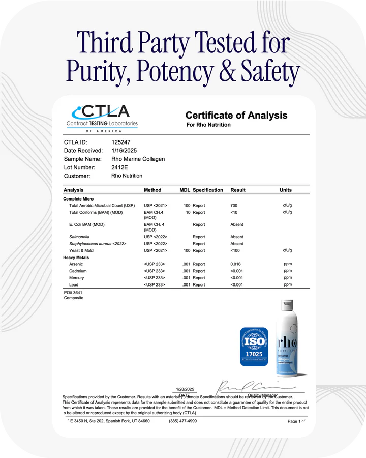 Liposomal Collagen Peptides - RHO - Skin, Hair & Joint Support