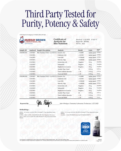 Liposomal NAD+ - RHO - Supports Cellular Health