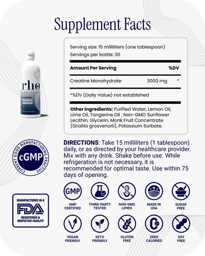 Liposomal Creatine Monohydrate - RHO - Athletic & Cognitive Performance