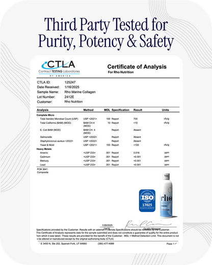 Liposomal Collagen Peptides - RHO - Skin, Hair & Joint Support